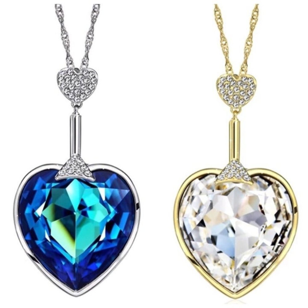Swarovski Crystal Large Ladonna Heart Necklace